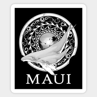 Humpback whales Shield of Maui Magnet